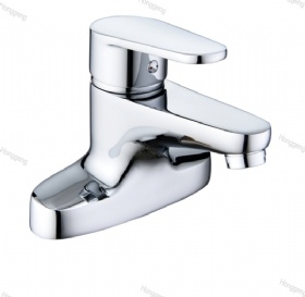 Dual-hole basin mixer