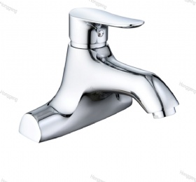 Dual-hole basin mixer